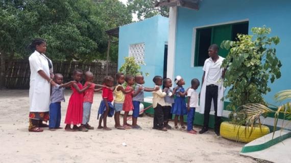 Crianças em uma escolinha