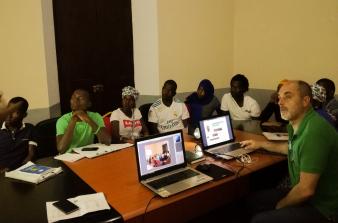 Encontro com técnicos de cobrança na Ilha de Moçambique