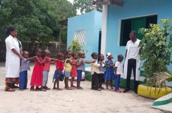 Crianças em uma escolinha